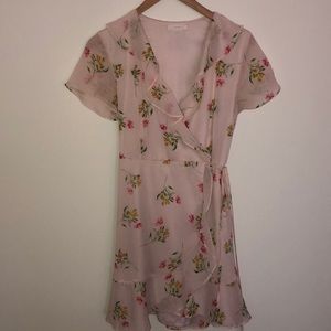 Pink floral dress
